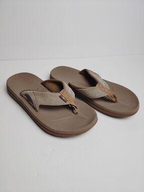 Rainbow Men's East Cape Molded Rubber Natural Suede Strap Brown ~ Size 7